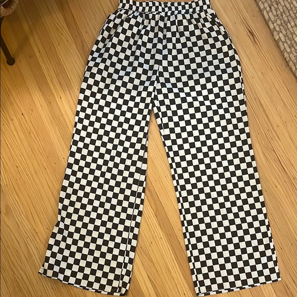 OG Dressed in LALA checkered satin PANTS ONLY
